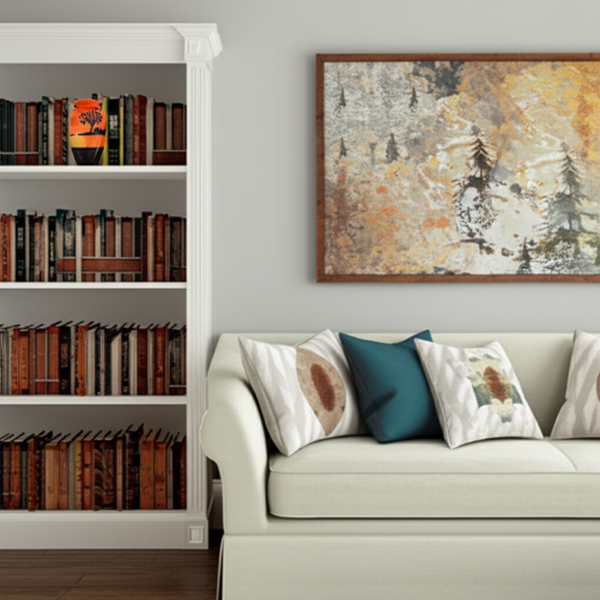 Adult Cremation Urn For Human Ashes - Red and Orange Brass Cremation Urn With Sunset Design - Adult Size - Red and Orange - 220 cu. in.