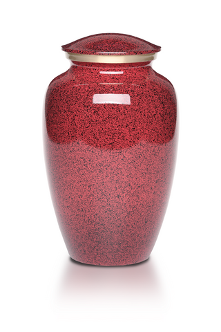 Adult Cremation Urn Brass Raspberry Red Finish Design UUAB0006 1